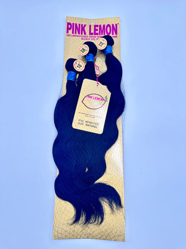 Pink Lemon 100% Unprocessed Virgin Remi Human Hair Body Wave – 3 Bundle Pack - ANNS BEAUTY SUPPLY